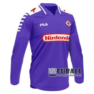 22Fuball: Acf Fiorentina Retro Langarm Heimtrikot Herren 1998-1999