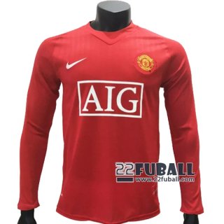 22Fuball: Manchester United Retro Langarm Heimtrikot Herren 2007-2009