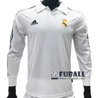 22Fuball: Real Madrid Retro Langarm Heimtrikot Herren 2001-2002