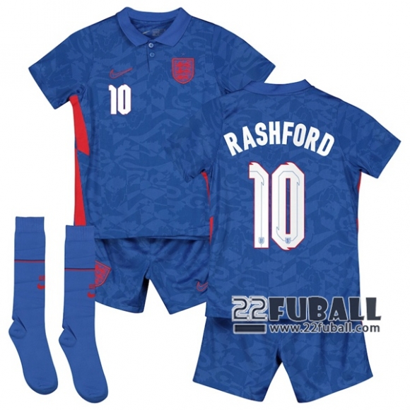 22Fuball: England Auswärtstrikot Kinder (Rashford #10) Em 2020 2021