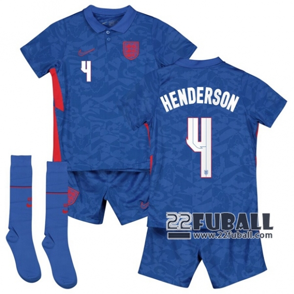 22Fuball: England Auswärtstrikot Kinder (Henderson #4) Em 2020 2021