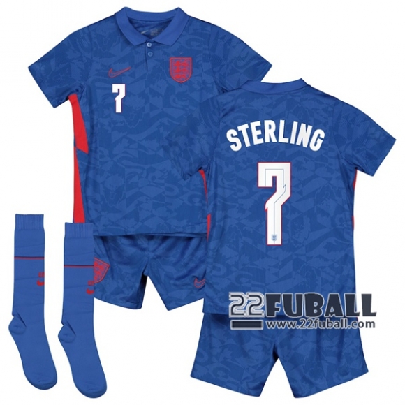 22Fuball: England Auswärtstrikot Kinder (Sterling #7) Em 2020 2021