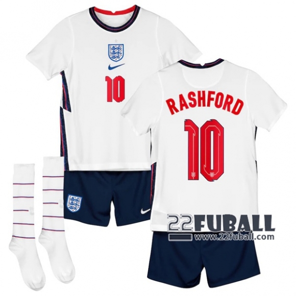 22Fuball: England Heimtrikot Kinder (Rashford #10) Em 2020 2021