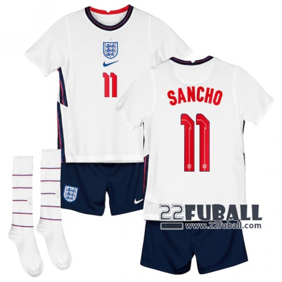 22Fuball: England Heimtrikot Kinder (Sancho #11) Em 2020 2021