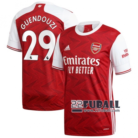 22Fuball: Arsenal Heimtrikot Herren (Guendouzi #29) 2020-2021