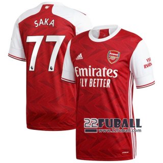 22Fuball: Arsenal Heimtrikot Herren (Saka #77) 2020-2021