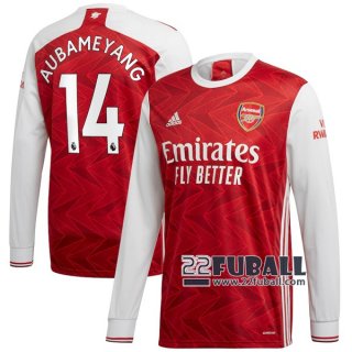 22Fuball: Arsenal Langarm Heimtrikot Herren (Aubameyang #14) 2020-2021