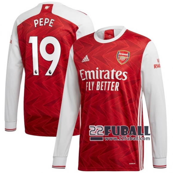 22Fuball: Arsenal Langarm Heimtrikot Herren (Pepe #19) 2020-2021