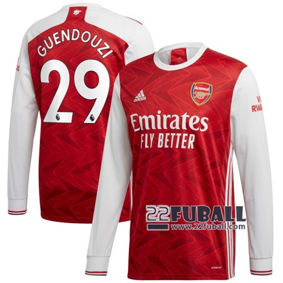 22Fuball: Arsenal Langarm Heimtrikot Herren (Guendouzi #29) 2020-2021