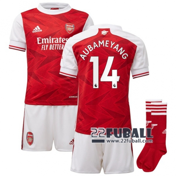 22Fuball: Arsenal Heimtrikot Kinder (Aubameyang #14) 2020-2021