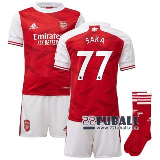 22Fuball: Arsenal Heimtrikot Kinder (Saka #77) 2020-2021