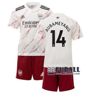 22Fuball: Arsenal Auswärtstrikot Kinder (Aubameyang #14) 2020-2021