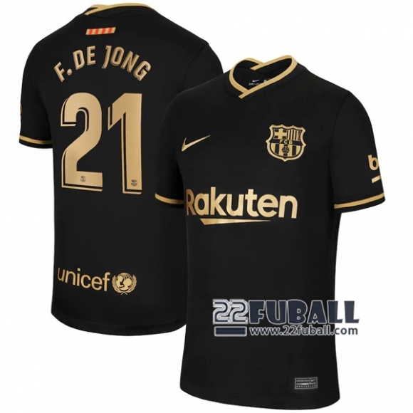 22Fuball: FC Barcelona Auswärtstrikot Herren (Frenkie De Jong #21) 2020-2021