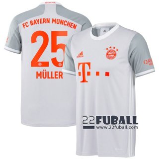 22Fuball: Bayern München Auswärtstrikot Herren (Thomas Muller #25) 2020-2021