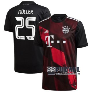 22Fuball: Bayern München Ausweichtrikot Herren (Thomas Muller #25) 2020-2021