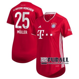 22Fuball: Bayern München Heimtrikot Damen (Thomas Müller #25) 2020-2021
