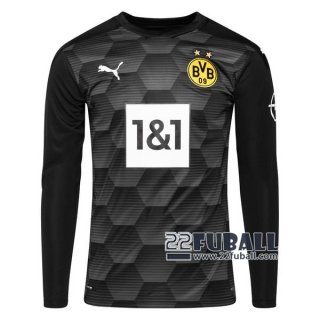 22Fuball: Borussia Dortmund Langarm Torwarttrikot Herren Schwarz 2020-2021