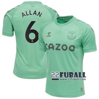 22Fuball: Everton Ausweichtrikot Herren (Allan #6) 2020-2021