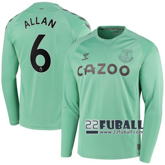 22Fuball: Everton Langarm Ausweichtrikot Herren (Allan #6) 2020-2021