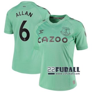 22Fuball: Everton Ausweichtrikot Damen (Allan #6) 2020-2021