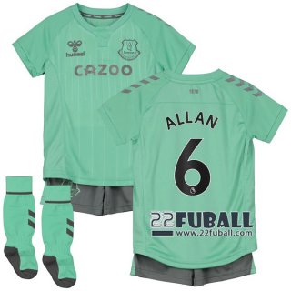 22Fuball: Everton Ausweichtrikot Kinder (Allan #6) 2020-2021