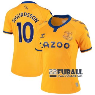 22Fuball: Everton Auswärtstrikot Damen (Sigurdsson #10) 2020-2021