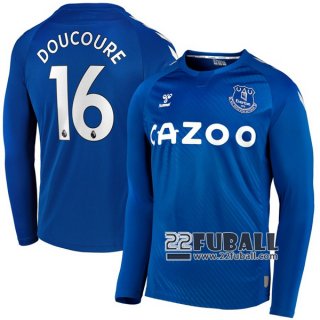 22Fuball: Everton Langarm Heimtrikot Herren (Doucoure #16) 2020-2021