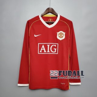 22Fuball: Manchester United Retro Langarm Heimtrikot Herren 06-07