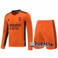 22Fuball: Real Madrid Langarm Torwarttrikot Herren Orange 2020-2021