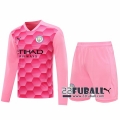 22Fuball: Manchester City Langarm Torwarttrikot Herren Pink 2020-2021