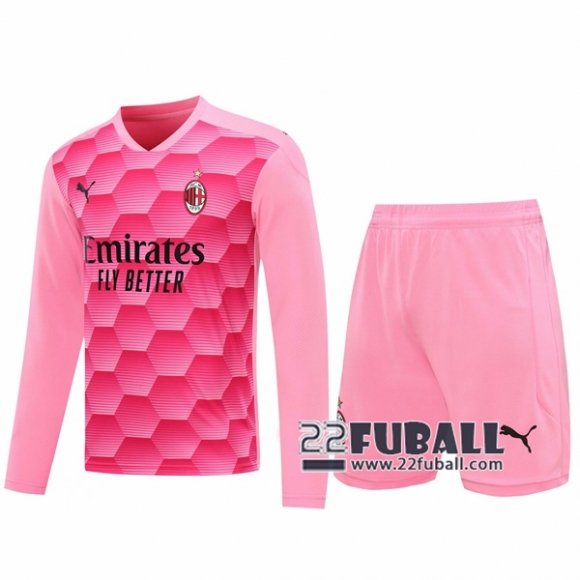 22Fuball: AC Mailand Langarm Torwarttrikot Herren Pink 2020-2021