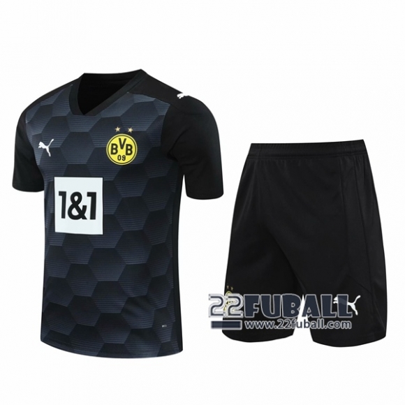 22Fuball: Borussia Dortmund Torwarttrikot Herren Schwarz 2020-2021