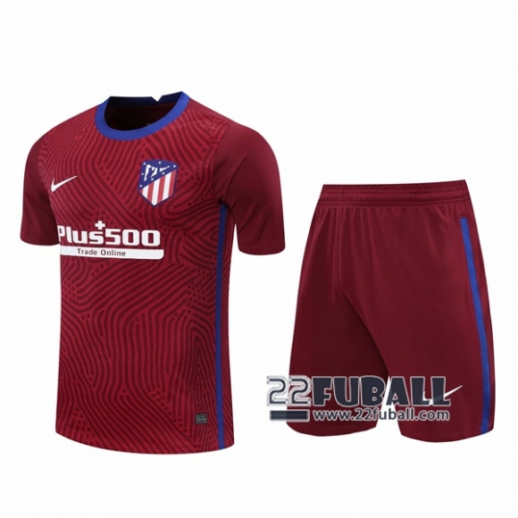 22Fuball: Atletico Madrid Torwarttrikot Herren Dunkelrot 2020-2021