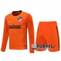 22Fuball: Atletico Madrid Langarm Torwarttrikot Herren Orange 2020-2021