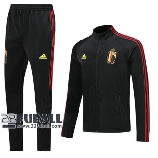 22Fuball: Belgien Trainingsjacke Reißverschluss Schwarz 2020 2021 J01