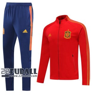 22Fuball: Spanien Trainingsjacke Reißverschluss Rot 2020 2021 J03