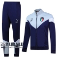 22Fuball: Italien Travel Jacke Reißverschluss Blau Weiß 2020 2021 J09
