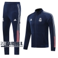 22Fuball: Real Madrid Trainingsjacke Reißverschluss Marineblau 2020 2021 J106