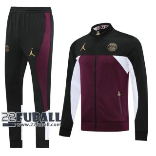 22Fuball: Air Jordan Paris Saint Germain PSG Trainingsjacke Reißverschluss Schwarz/Braun 2020 2021 J113