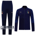 22Fuball: Italien Trainingsjacke Reißverschluss Blau 2020 2021 J13