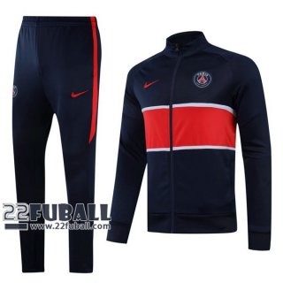 22Fuball: Paris Saint Germain PSG Trainingsjacke Reißverschluss Marineblau 2020 2021 J151