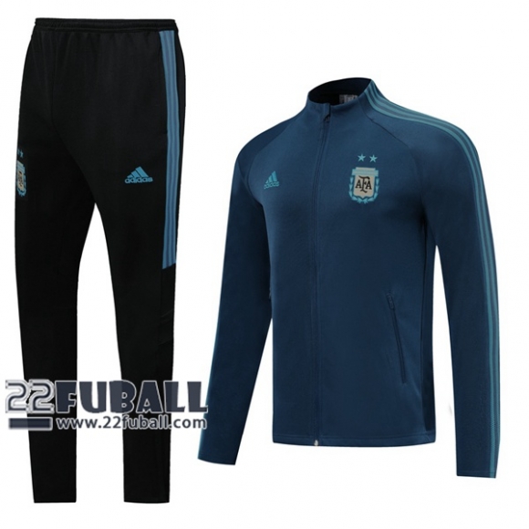 22Fuball: Argentinien Sweatjacke Reißverschluss Marineblau 2020 2021 J17