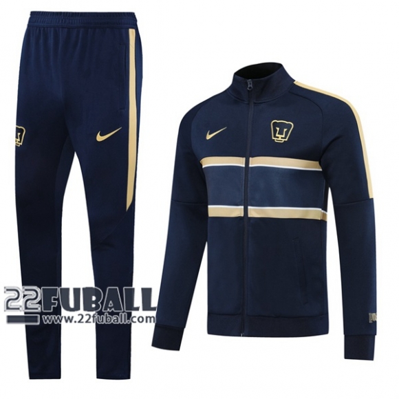 22Fuball: Pumas Unam Trainingsjacke Reißverschluss Marineblau 2020 2021 J28