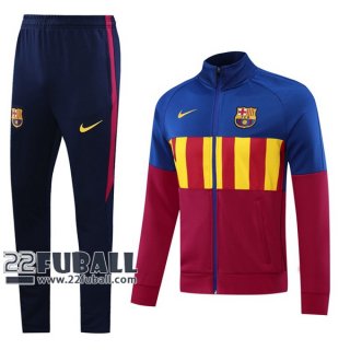 22Fuball: Barcelona FC Trainingsjacke Reißverschluss Blau Rot 2020 2021 J43