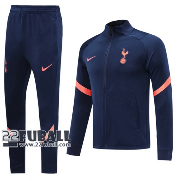 22Fuball: Tottenham Hotspur Trainingsjacke Reißverschluss Marineblau 2020 2021 J78