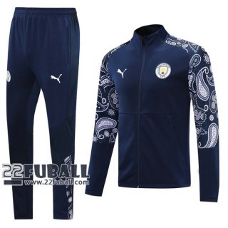 22Fuball: Manchester City Trainingsjacke Reißverschluss Marineblau 2020 2021 J81