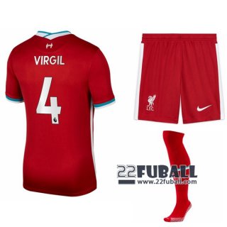 22Fuball: FC Liverpool Heimtrikot Kinder (Virgil Van Dijk #4) 2020-2021
