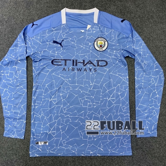 22Fuball: Manchester City Langarm Heimtrikot Herren 2020-2021