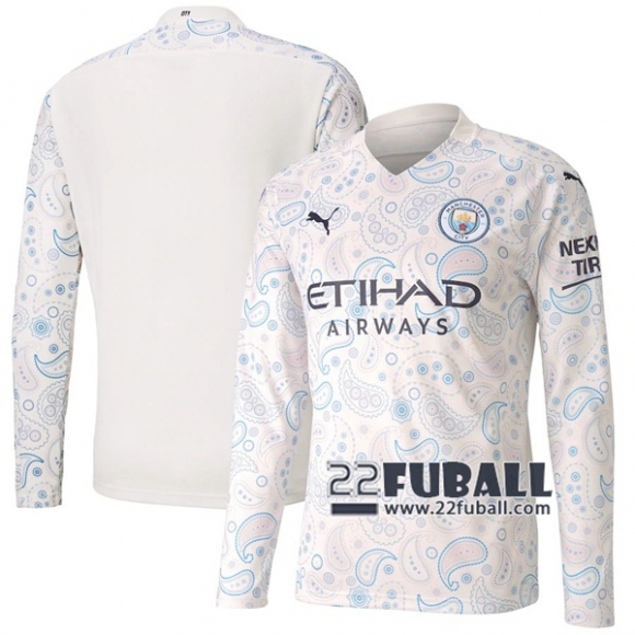 22Fuball: Manchester City Langarm Ausweichtrikot Herren 2020-2021