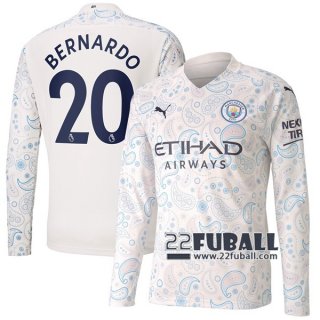 22Fuball: Manchester City Langarm Ausweichtrikot Herren (Bernardo #20) 2020-2021